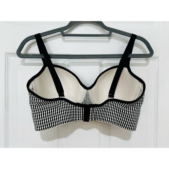 Primadonna PRIMA DONNA Longline Black White Bra UK 34E US 34DDD - Picture 3 of 5